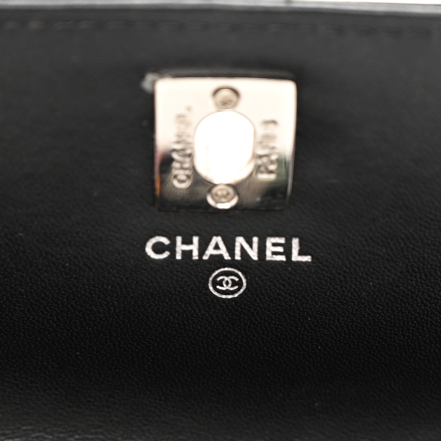 Chanel Lambskin Quilted Metal Top Handle Crossbody Flap Black 6 of 12