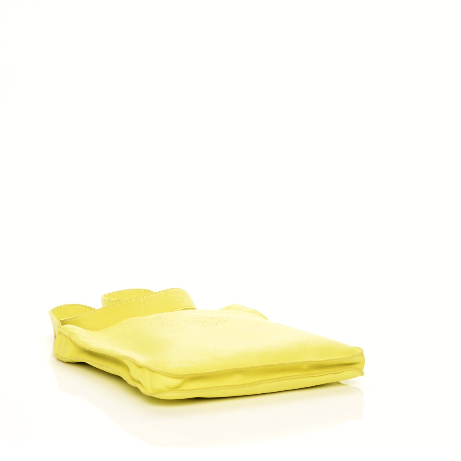Hermes Lambskin Clou De Selle Pouch Sulphur 4 of 7
