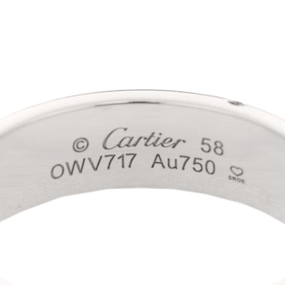 Cartier 18K White Gold 5.5mm LOVE Ring 58 8.5 4 of 5