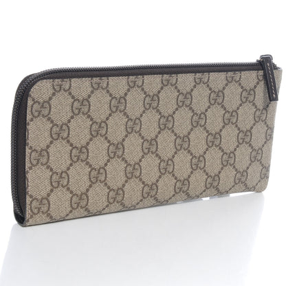Gucci Wallet GG Monogram Zip Around Canvas Brown 3 of 8