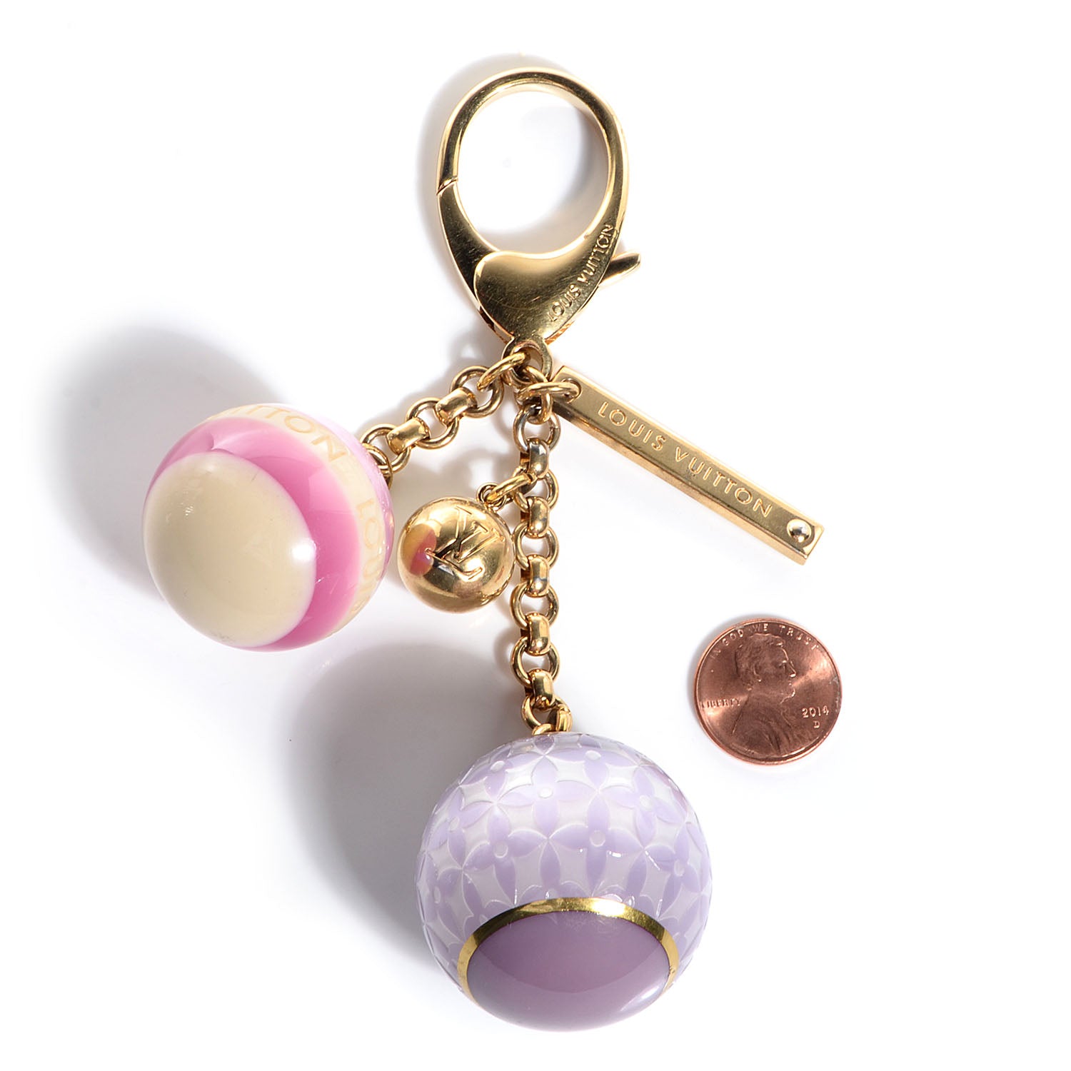 Louis Vuitton Mini Lin Croisette Bag Charm Violet 2 of 4