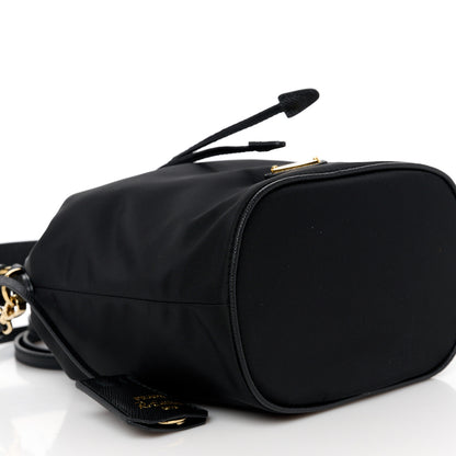 Prada Re-Nylon Saffiano Mini Re-Edition 1978 Bucket Bag Black 9 of 11