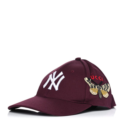 Gucci X MLB Cotton NY Yankees Baseball Hat 57-61 Lacquer 1 of 4