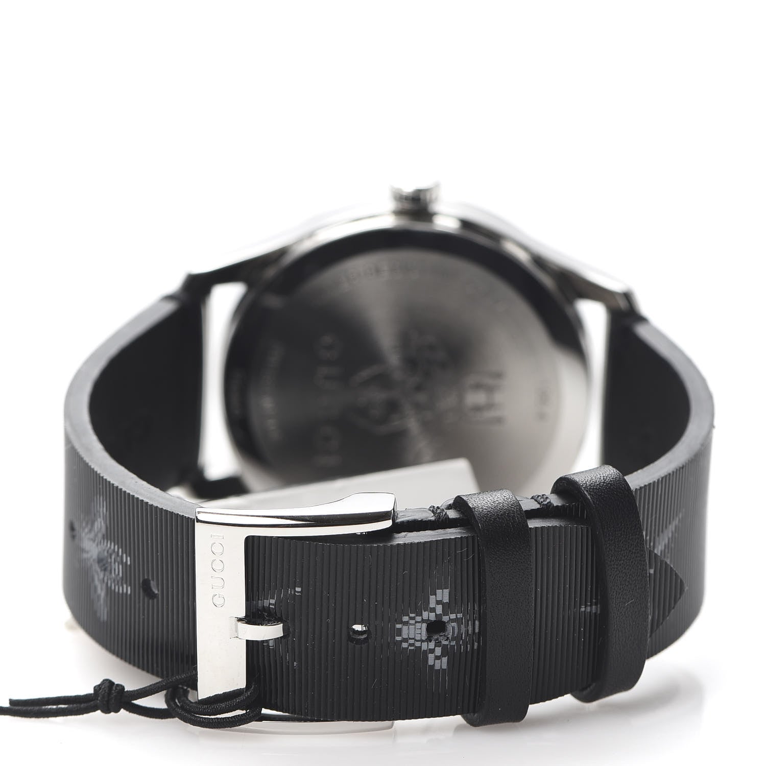 Gucci Stainless Steel Calfskin 38mm G-Timeless Bee Star Hologram Quartz Watch Black 4 of 6