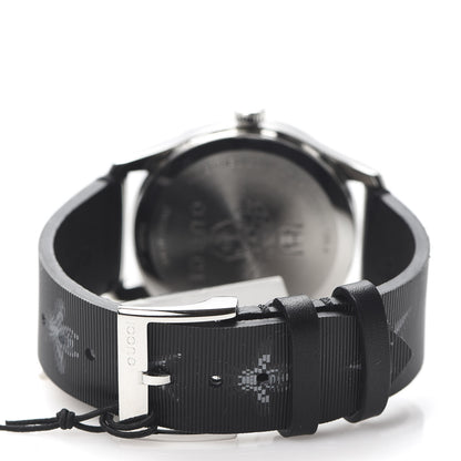 Gucci Stainless Steel Calfskin 38mm G-Timeless Bee Star Hologram Quartz Watch Black 4 of 6