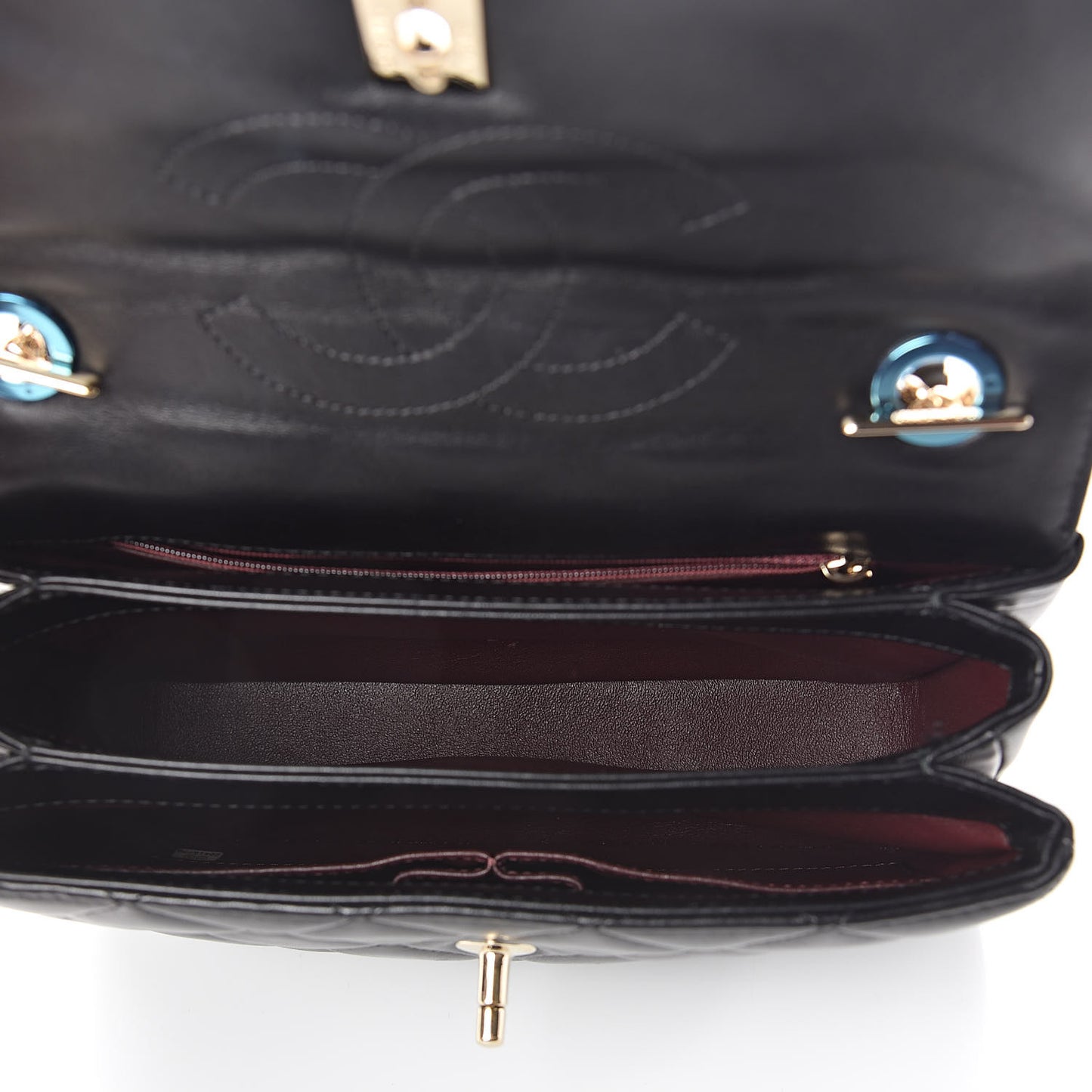 Lambskin Quilted Small Trendy CC Dual Handle Flap Bag Black