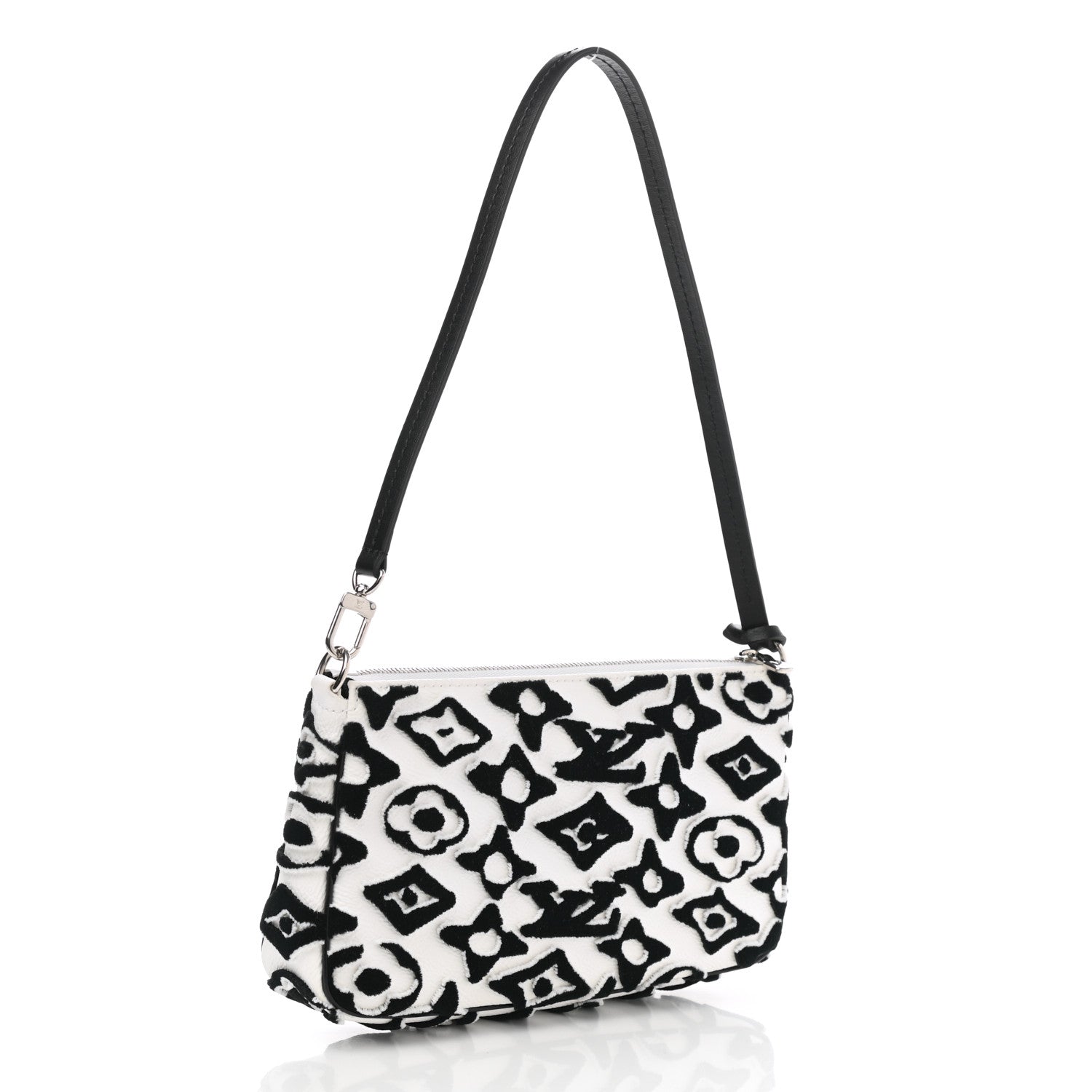 Louis Vuitton X UF Tufted Monogram Pochette Accessories White Black 3 of 7