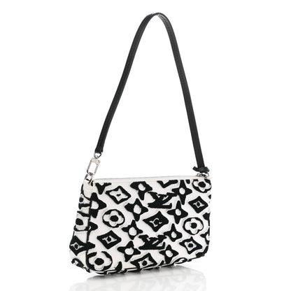 Louis Vuitton X UF Tufted Monogram Pochette Accessories White Black 3 of 7