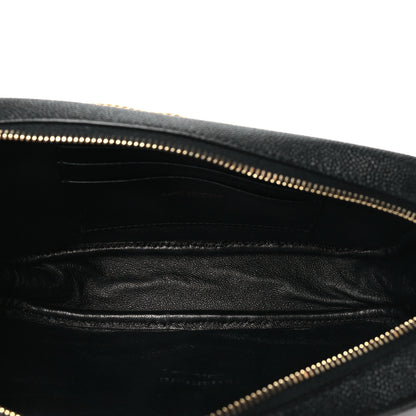 Saint Laurent Grain De Poudre Matelasse Monogram Mini Lou Camera Bag Black 5 of 10
