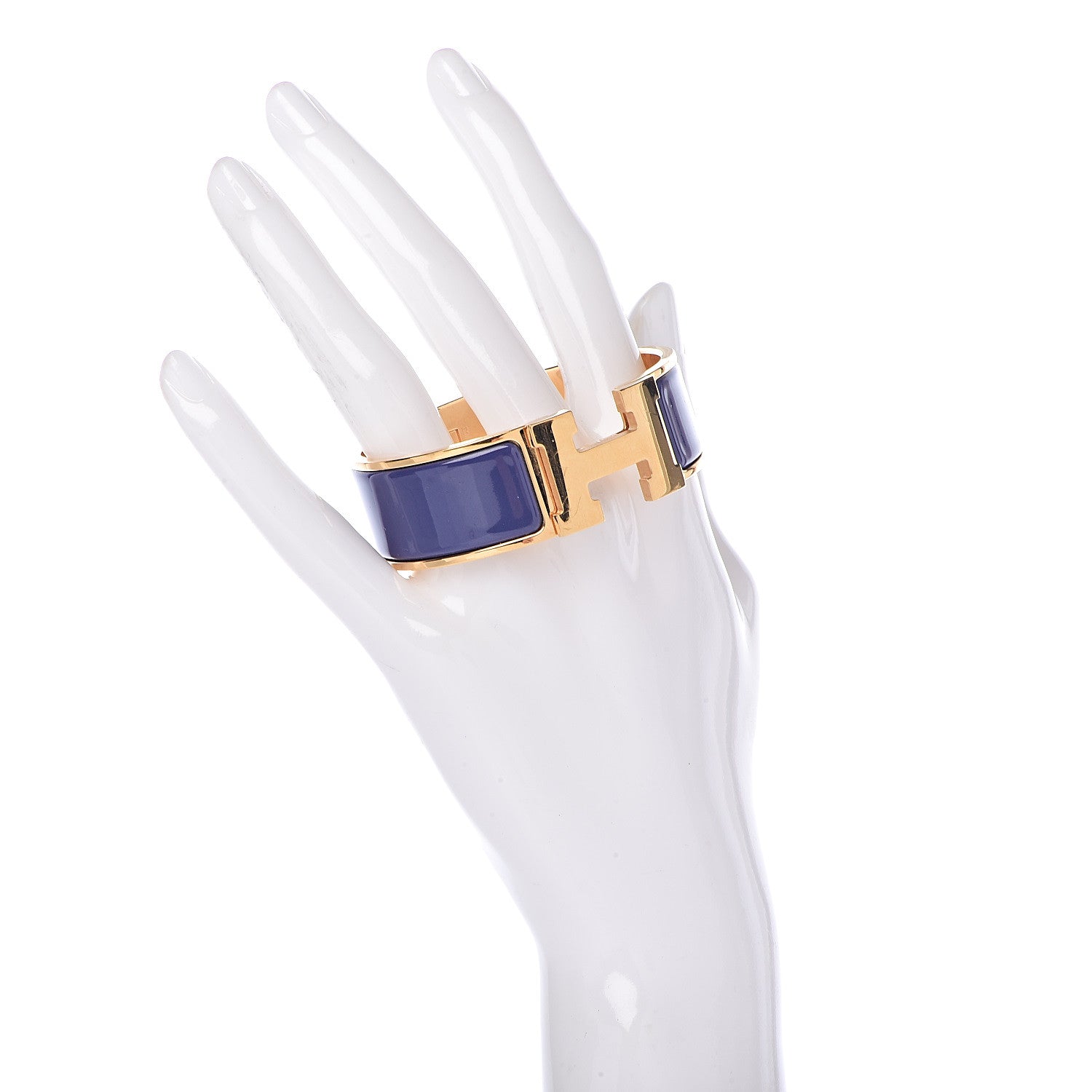 Hermes Enamel Wide Clic Clac H Bracelet PM Violet 2 of 5