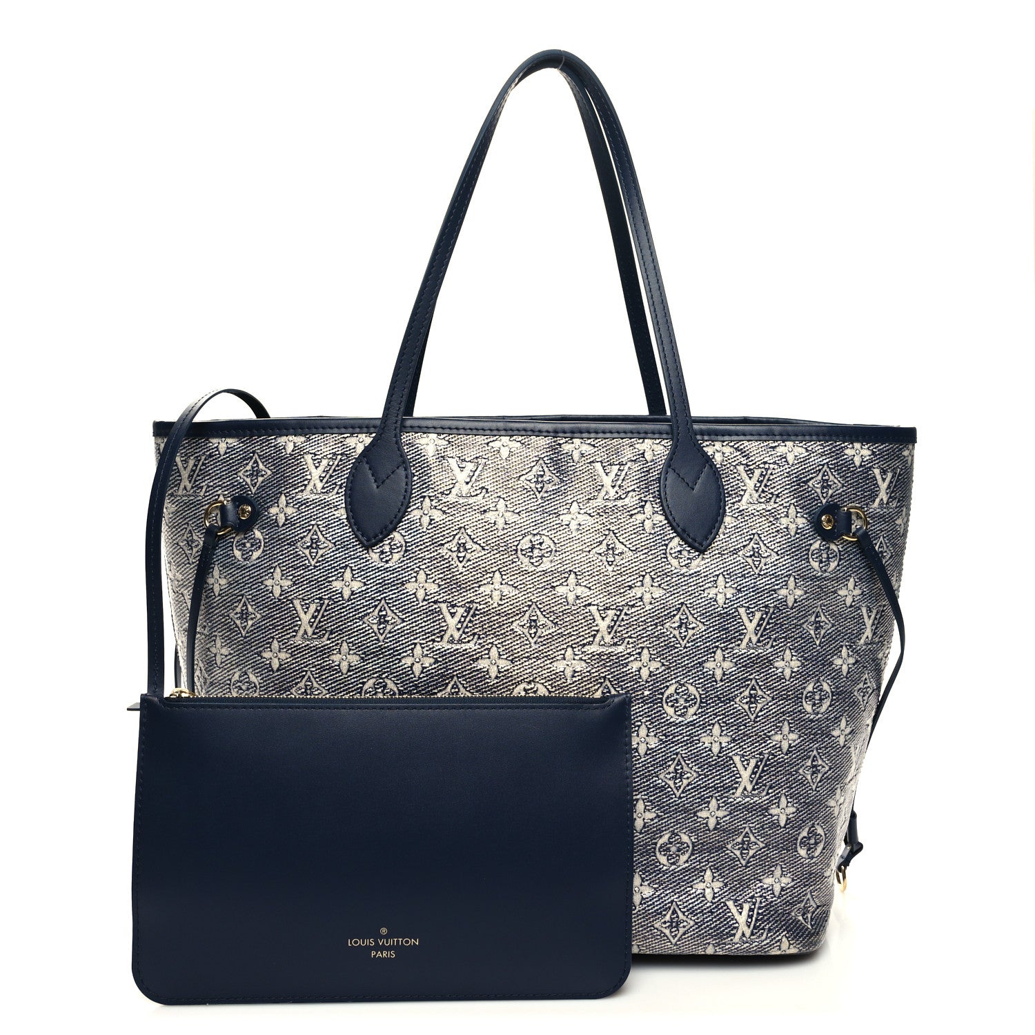 Louis Vuitton Monoglam Neverfull MM Blue 1 of 11