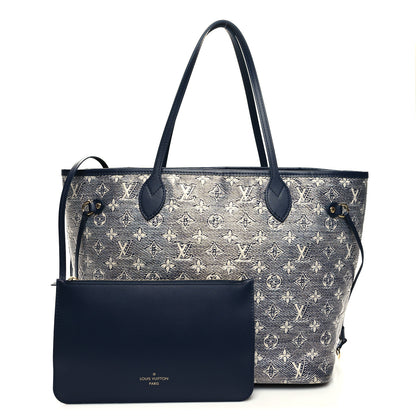 Louis Vuitton Monoglam Neverfull MM Blue 1 of 11