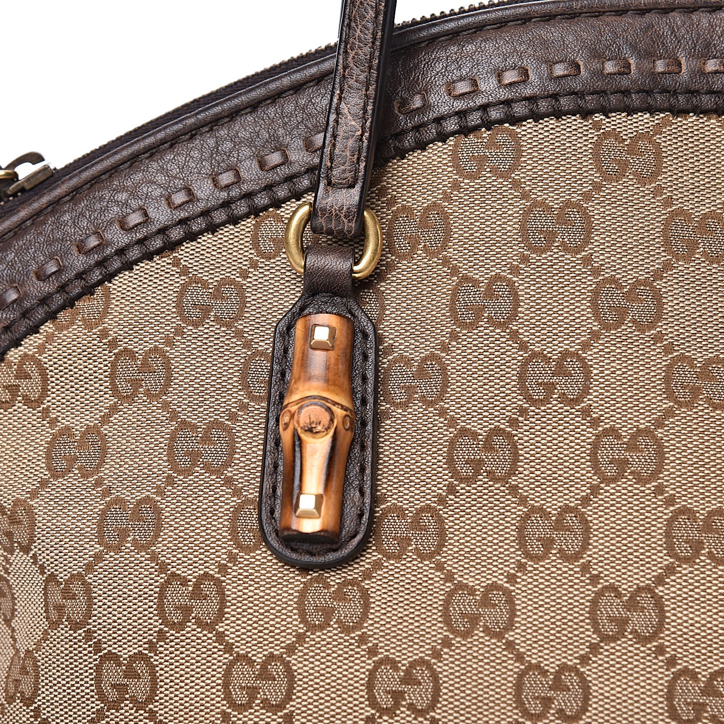 Monogram Laidback Crafty Dome Satchel Dark Brown