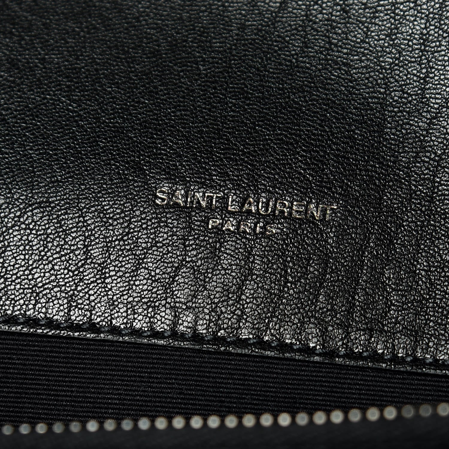 Saint Laurent Sheepskin Matelasse Chevron Monogram Large College Satchel Black 8 of 10