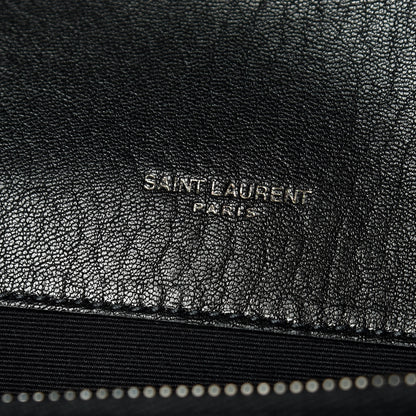 Saint Laurent Sheepskin Matelasse Chevron Monogram Large College Satchel Black 8 of 10