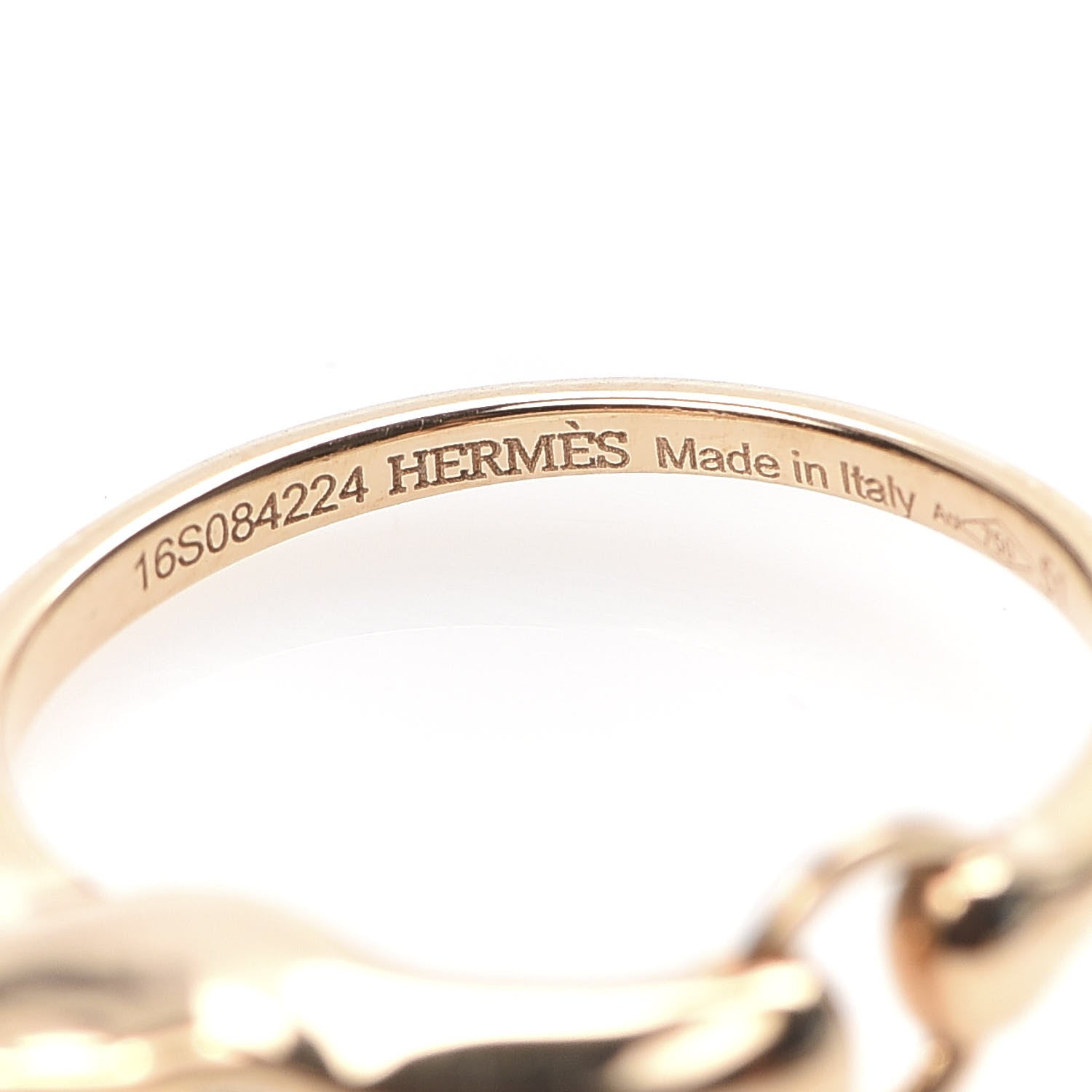 Hermes 18K Rose Gold Diamond TPM Galop Ring 51 5.75 3 of 4