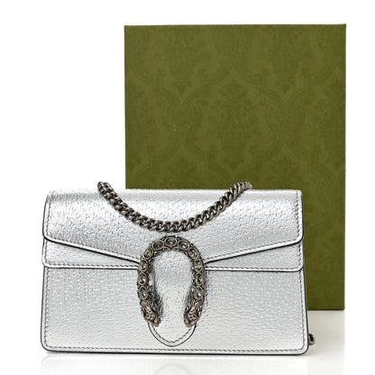 Gucci Metallic Calfskin Super Mini Dionysus Shoulder Bag Silver 11 of 11