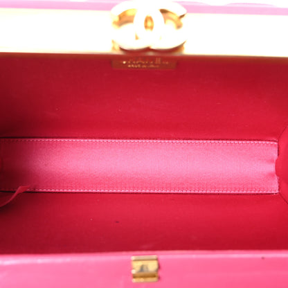 Chanel Lambskin Chocolate Bar Lock Clutch Bag Pink 5 of 10