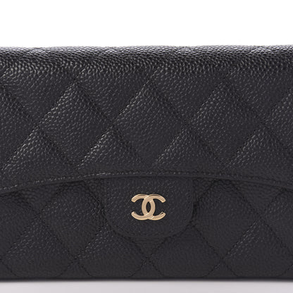 Chanel Caviar Quilted Large Flap Wallet Black 11 of 12