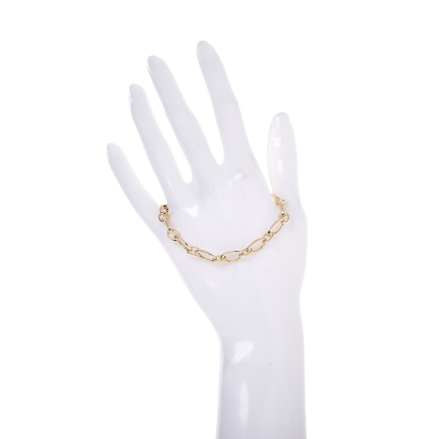 Tiffany 18K Yellow Gold Clasping Oval Link Bracelet 2 of 4