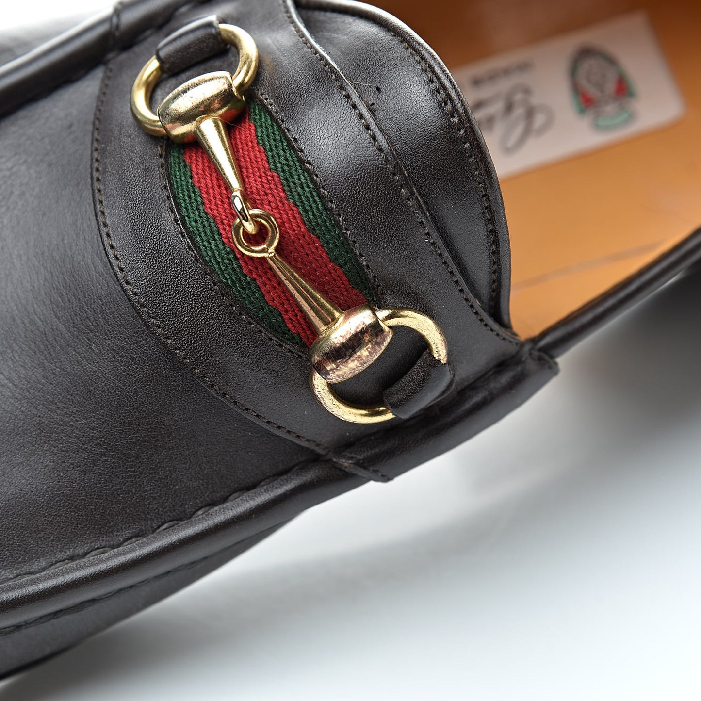 Calfskin Cirano Lux Web Mens 1953 Horsebit Loafers 42.5 Brown