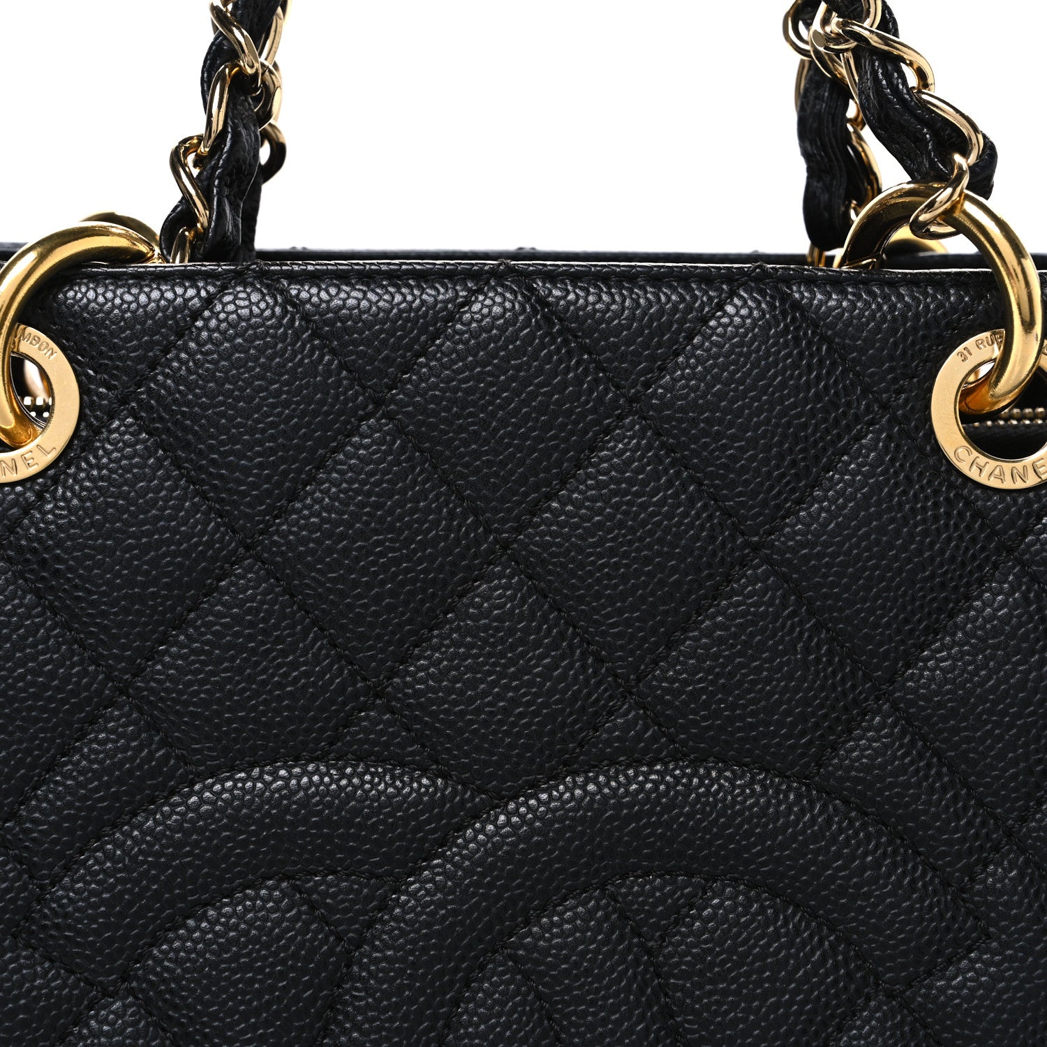 Chanel Caviar Quilted Grand Shopping Tote GST Black 8 of 10