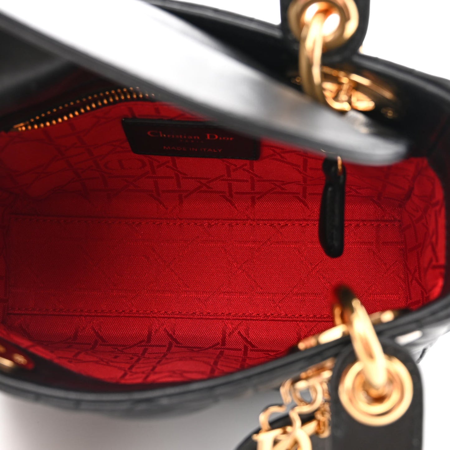 Lambskin Cannage Mini Lady Dior Black