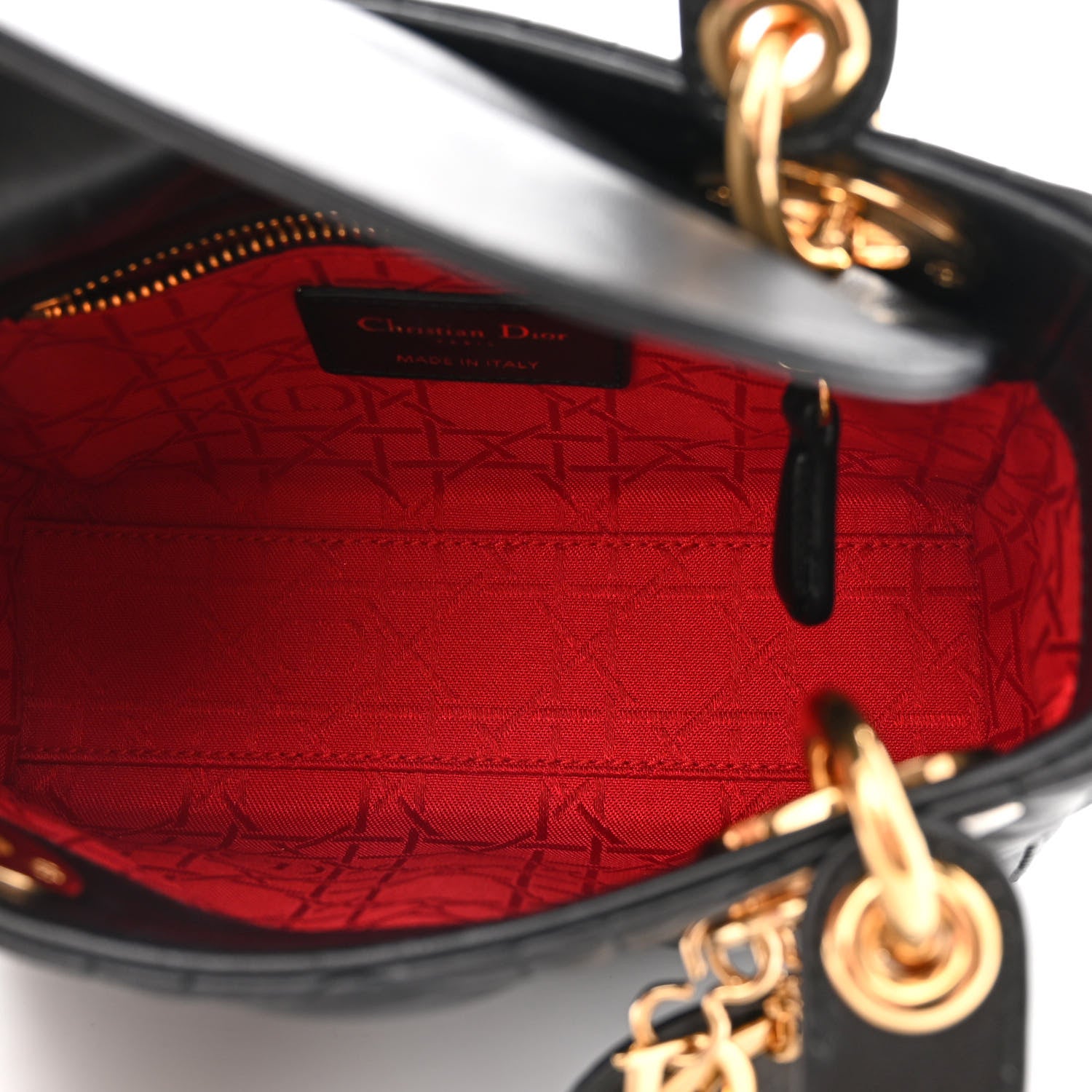 Christian Dior Lambskin Cannage Mini Lady Dior Black 5 of 13