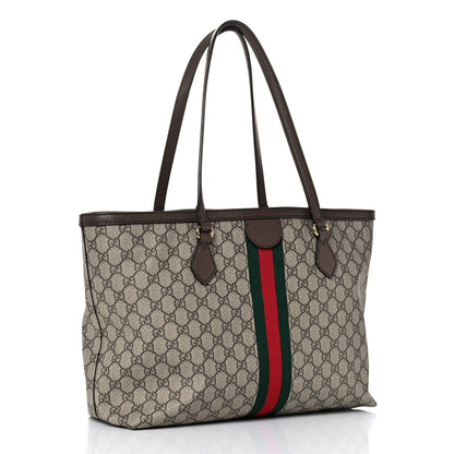 Gucci GG Supreme Monogram Medium Ophidia Shopping Tote Brown 3 of 19