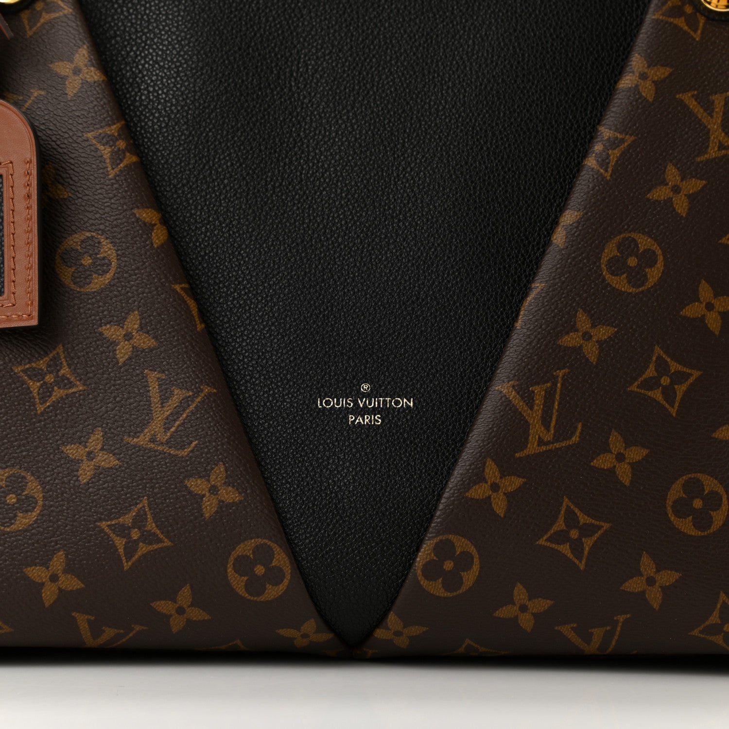 Louis Vuitton Monogram V Tote MM Black 7 of 9