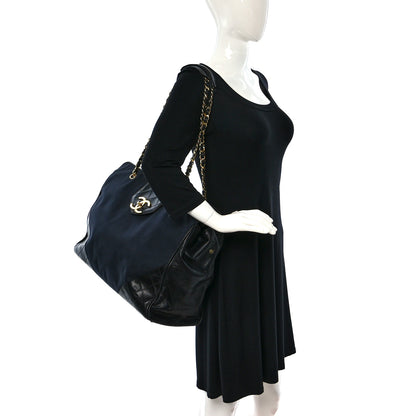 Chanel Canvas Calfskin XL Weekender Bag Black 2 of 13
