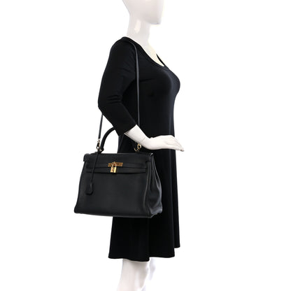 Hermes Togo Kelly Retourne 32 Black 2 of 9