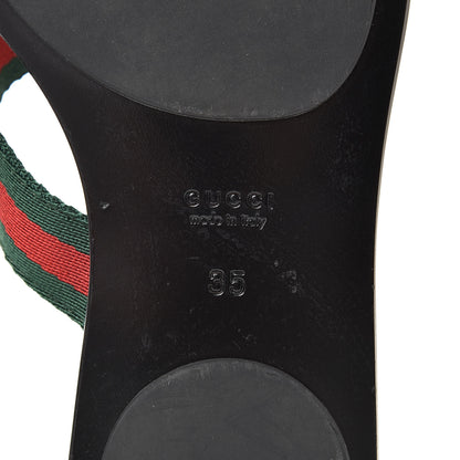 Gucci Nylon Guccissima Web Womens Thong Sandals 35 Green Red Black 7 of 13
