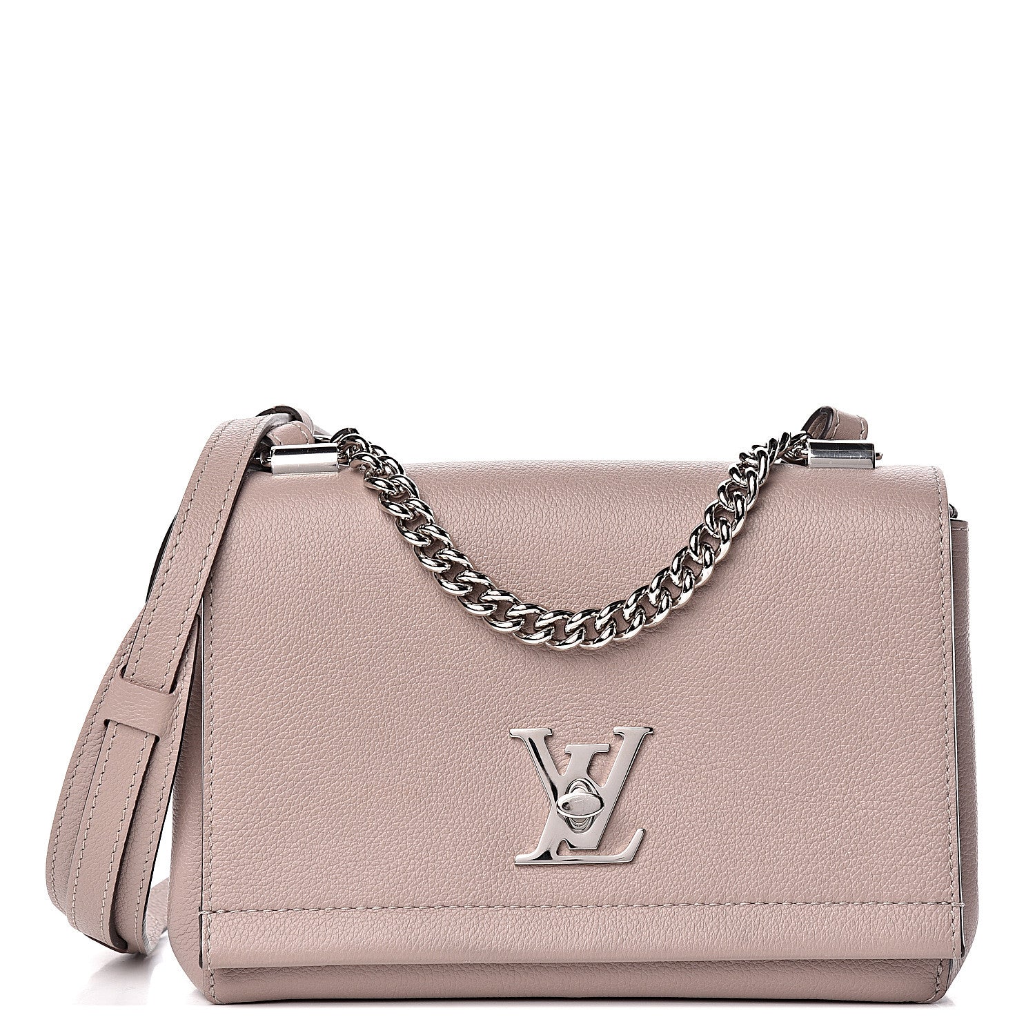 Louis Vuitton Soft Calfskin Lockme II Chain Bag BB Mastic 1 of 9