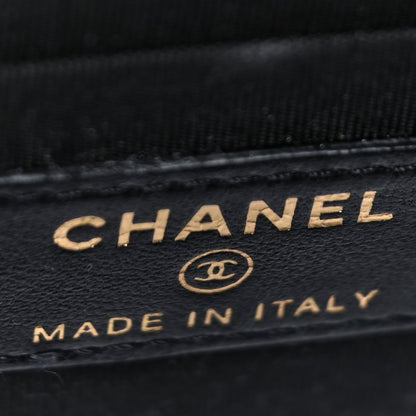 Chanel Lambskin Quilted Mini Trendy CC Chain Wallet Black 6 of 12