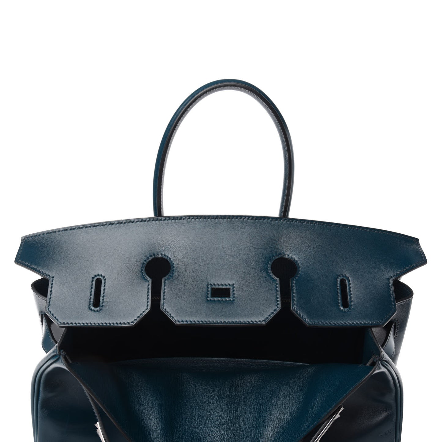 Box Guilloche Birkin 35 Bleu De Prusse