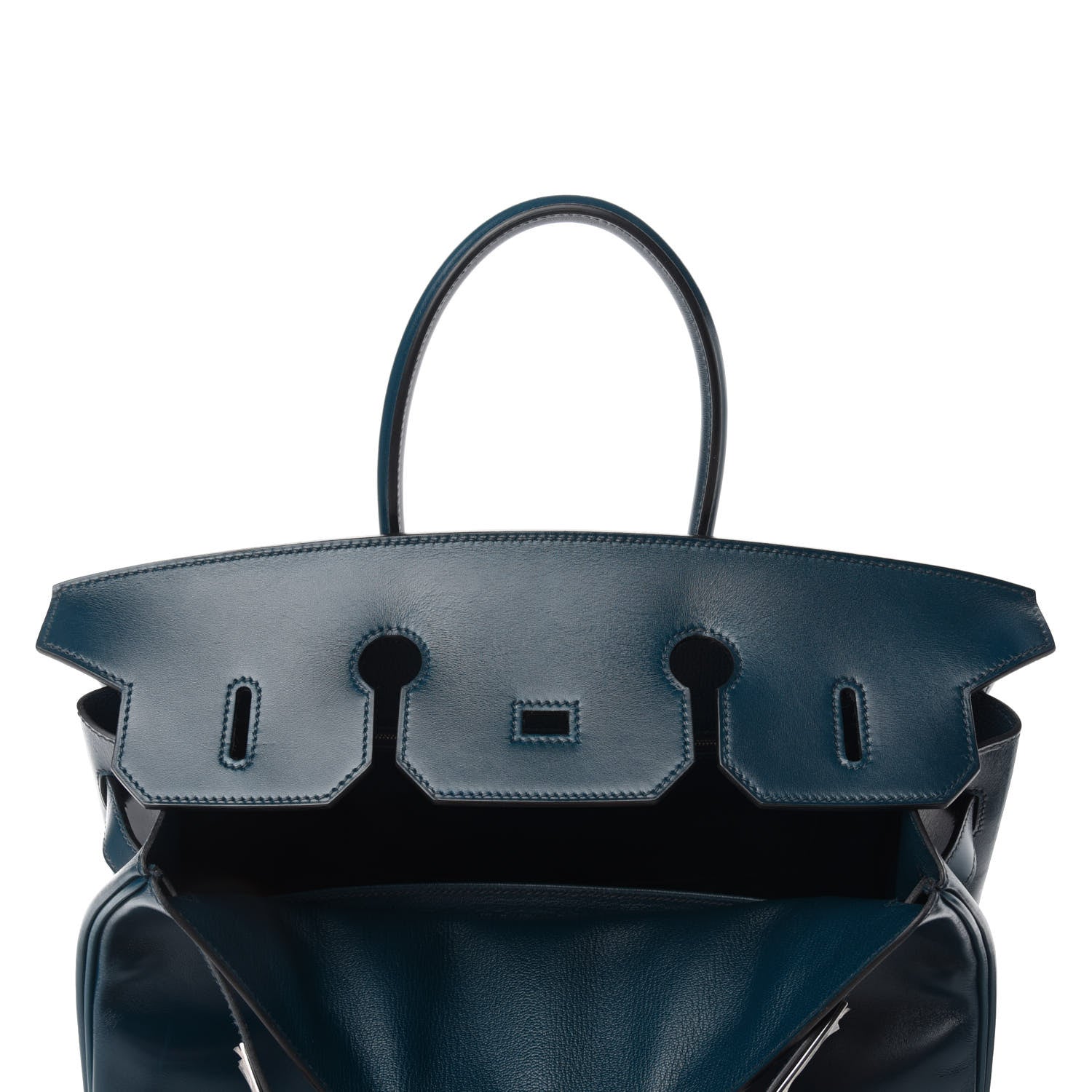 Hermes Box Guilloche Birkin 35 Bleu De Prusse 16 of 36