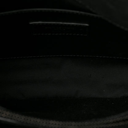 Saint Laurent Crocodile Embossed Calfskin Medium West Hollywood Monogram Fold-Over Black 5 of 8