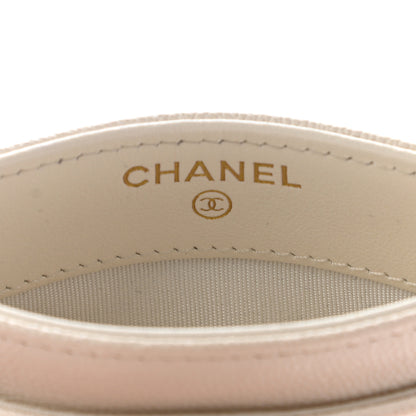 Chanel Caviar Chevron Quilted Boy Card Holder White 6 of 8