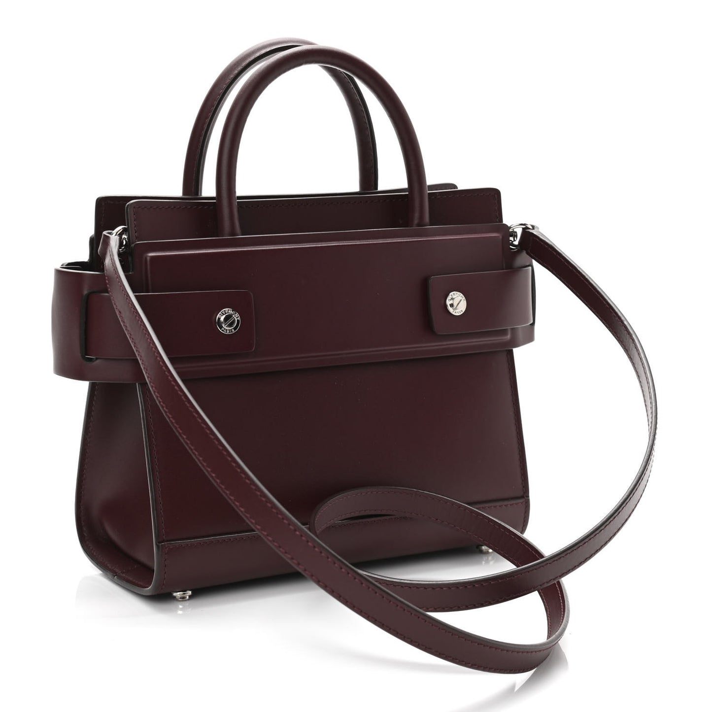 Smooth Calfskin Mini Horizon Satchel Oxblood