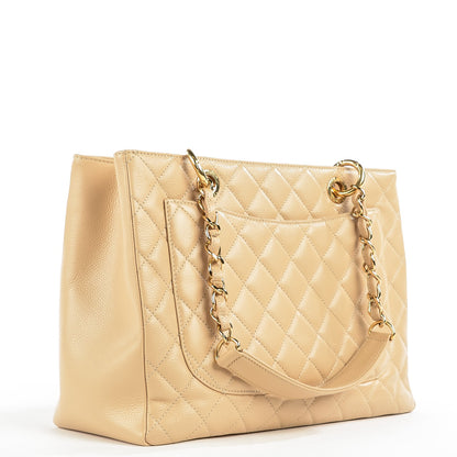 Chanel Caviar Quilted Grand Shopping Tote GST Beige Clair 3 of 7