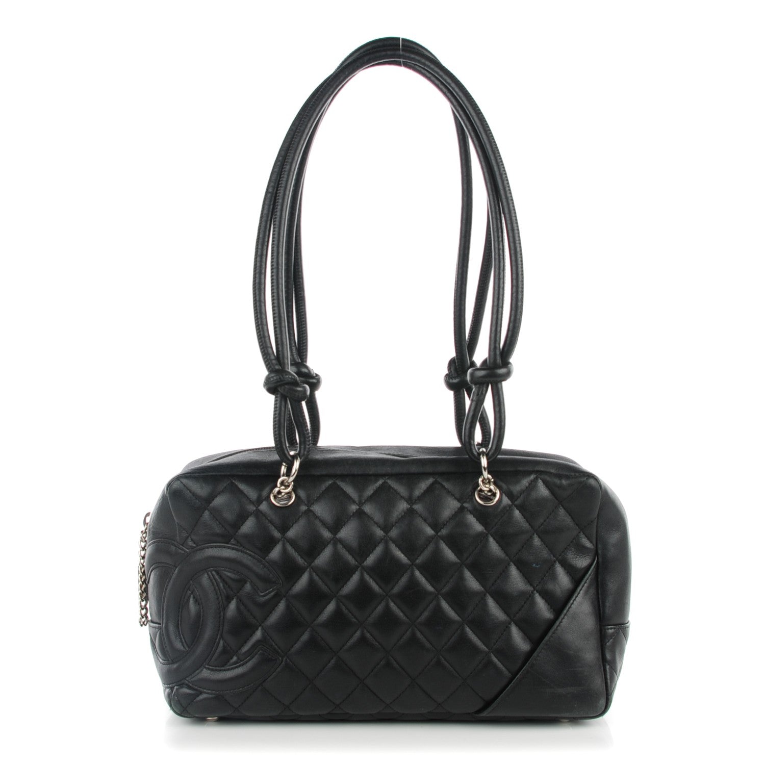 Chanel Calfskin Quilted Large Cambon Bowler Black 1 of 9
