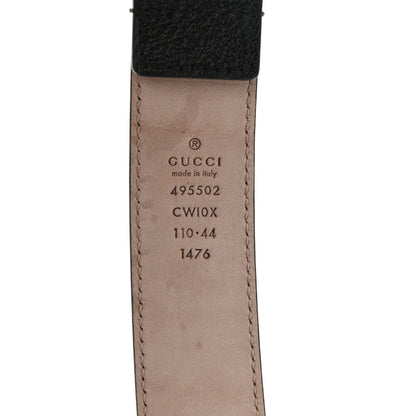 Gucci Textured Dollar Calfskin 30mm Belt 110 44 Black 3 of 6