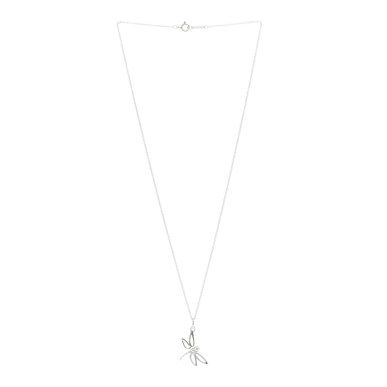 Tiffany Sterling Silver Dragonfly Pendant Necklace 3 of 4