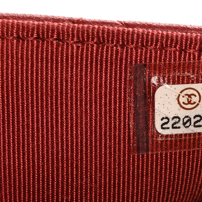 Chanel Lambskin Quilted Wallet On Chain WOC Red 8 of 18