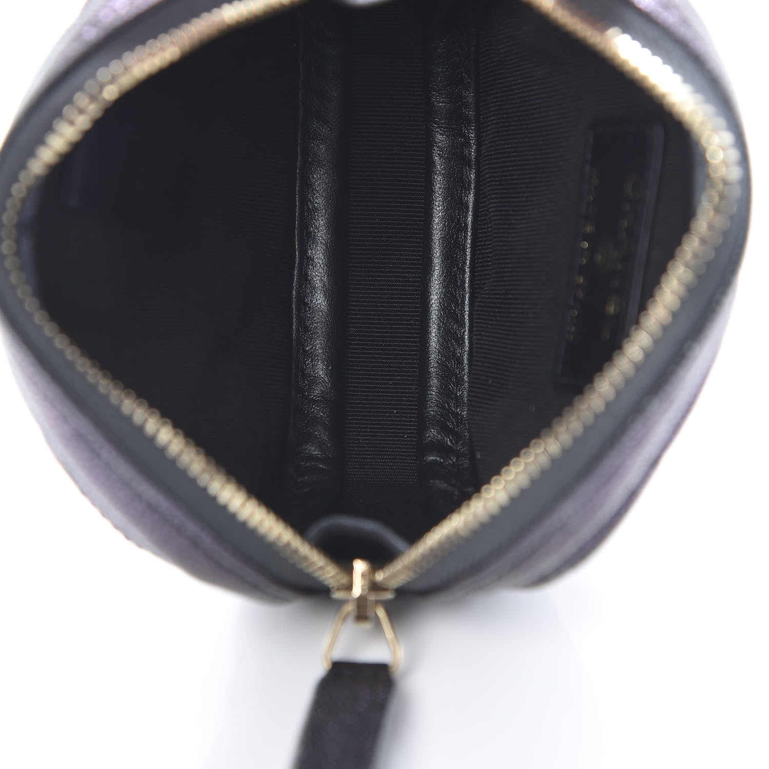 Chanel Iridescent Caviar Quilted Zip Around Classic Coin Purse Black 5 of 8