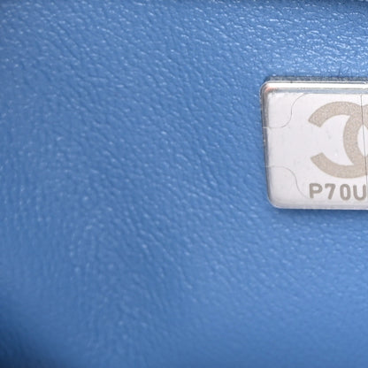 Chanel Denim Quilted Camellia Sweetheart Mini Flap Blue 7 of 11