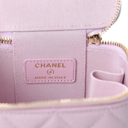 Chanel Caviar Quilted Mini Vanity Case With Chain Light Pink 8 of 11