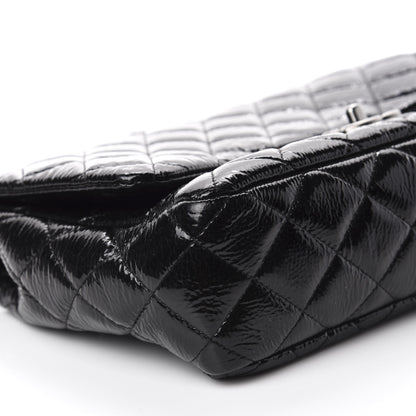 Chanel Distressed Patent Quilted Jumbo Single Flap Black 6 of 11