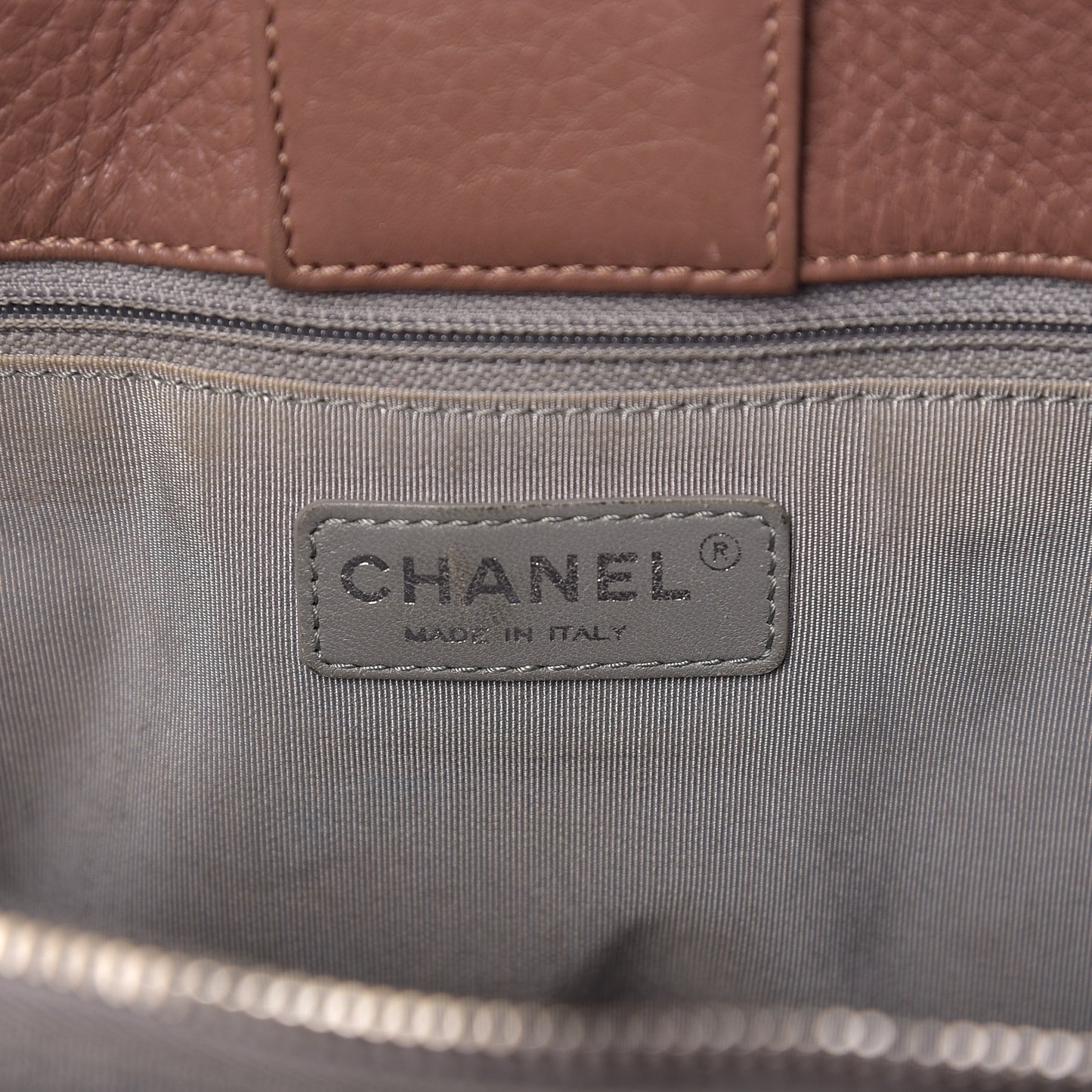 Calfskin Cerf Executive Shopper Tote Light Brown